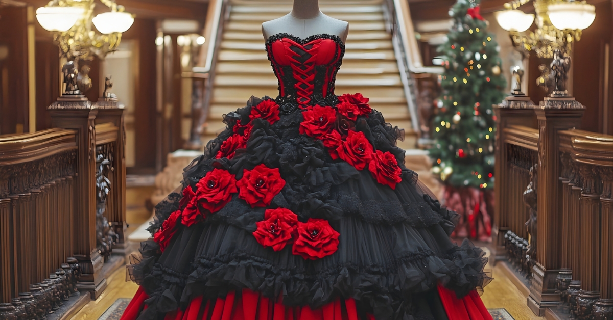 Red Rose Ballgown